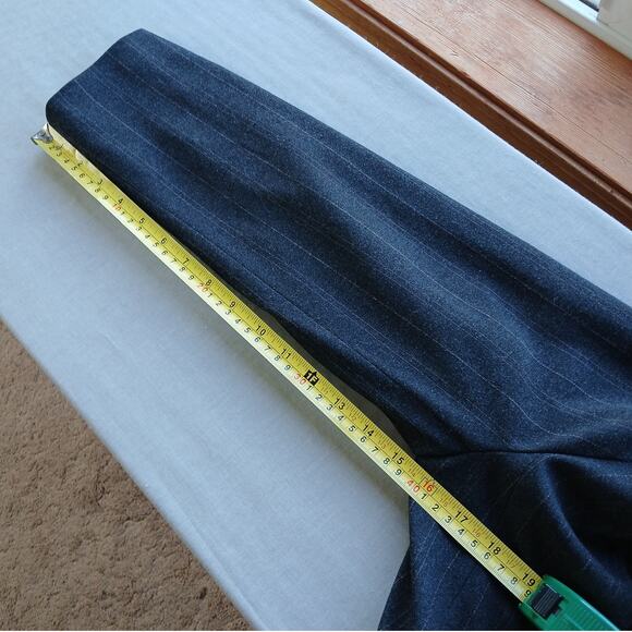 Apostrophe Petite Pinstripe Blazer Jacket 14P women double breasted real pockets - Picture 15 of 15